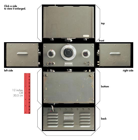 Model 200B audio oscillator - six views.