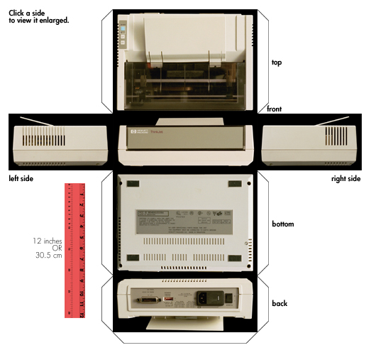 Hewlett-Packard ThinkJet - six views.