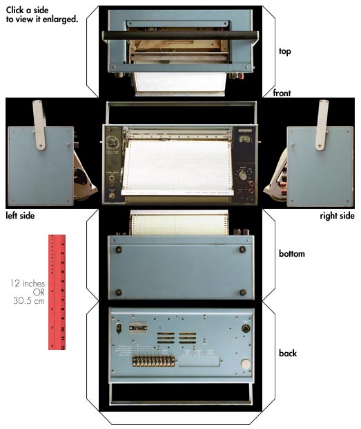 Moseley Autograf,  Model 7101B Strip Chart Recorder - six views.