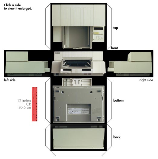 Hewlett-Packard DeskJet Printer - six views.