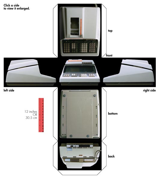 9100A desktop calculator - six views.
