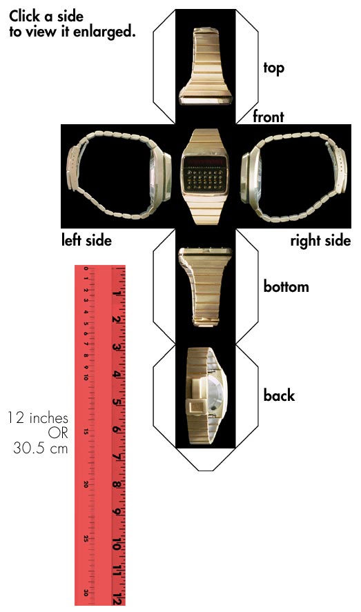 Hewlett-Packard-01 wrist instrument - six views.