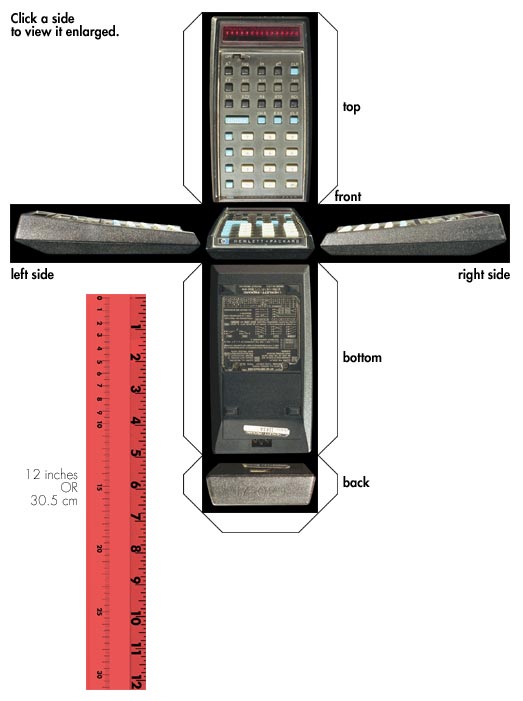 Hewlett-Packard-35 Scientific Calculator - six views.