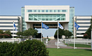 View of HP and EDS flags